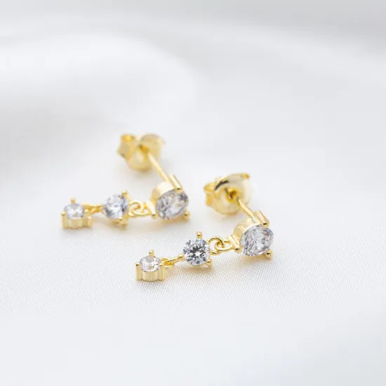 Dainty Three Long 925 Sterling Silver Earrings Dainty Three Long 925 Sterling Silver Earrings