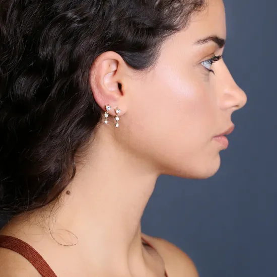 Dainty Three Long 925 Sterling Silver Earrings Dainty Three Long 925 Sterling Silver Earrings