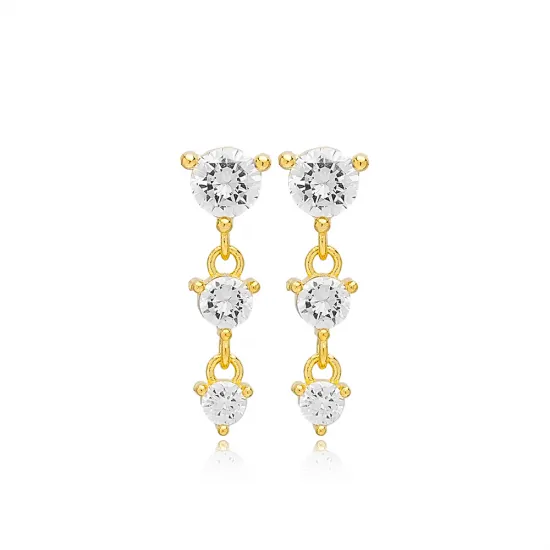 Dainty Three Long 925 Sterling Silver Earrings Dainty Three Long 925 Sterling Silver Earrings