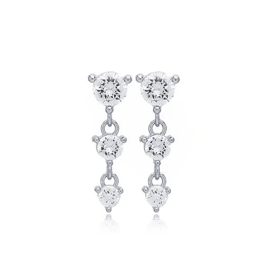 Dainty Three Long 925 Sterling Silver Earrings Dainty Three Long 925 Sterling Silver Earrings
