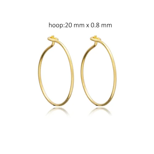 Plain Simple Hoop 925 Sterling Silver Earrings