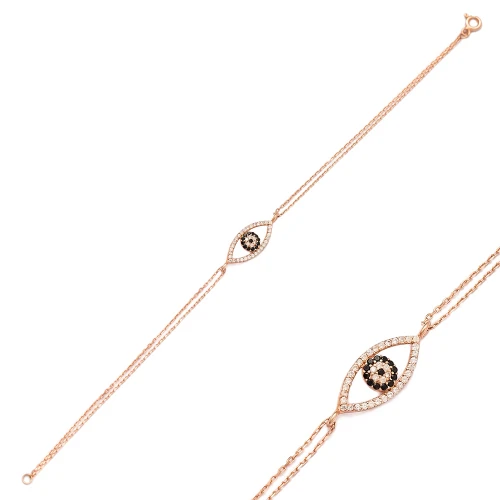 Handcrafted 925 Sterling Silver Evil Eye Bracelet Handcrafted 925 Sterling Silver Evil Eye Bracelet