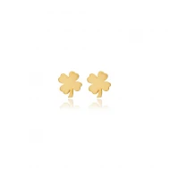 Four Leaf Clover Tiny 925 Sterling Silver Earrings