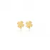 Four Leaf Clover Tiny 925 Sterling Silver Earrings