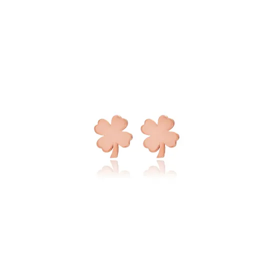 Four Leaf Clover Tiny 925 Sterling Silver Earrings Four Leaf Clover Tiny 925 Sterling Silver Earrings