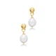 Plain Ball Clasp Pearl 925 Sterling Silver Earrings