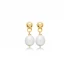 Plain Ball Clasp Pearl 925 Sterling Silver Earrings