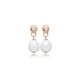 Plain Ball Clasp Pearl 925 Sterling Silver Earrings