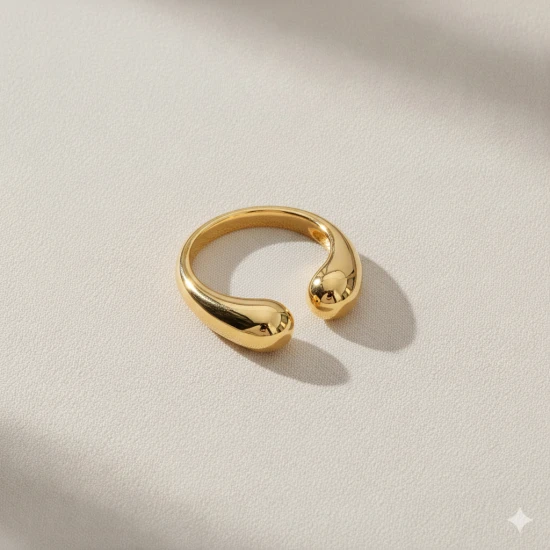 Plain Double Drop 925 Sterling Silver Ring | 925 Sterling Silver Wholesale | Sade Silver Plain Double Drop 925 Sterling Silver Ring - Sade 925 Silver Jewelry