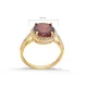 Round Design Garnet CZ Stone Cluster Ring Round Design Garnet CZ Stone Cluster Ring