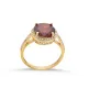 Round Design Garnet CZ Stone Cluster Ring Round Design Garnet CZ Stone Cluster Ring