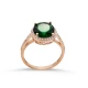 Round Emerald CZ Cluster Sterling Silver Ring Round Emerald CZ Cluster Sterling Silver Ring