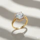 Square Shape Round White Cluster Sterling Silver Ring Square Shape Round White Cluster Sterling Silver Ring