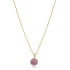 Round Pink CZ 925 Sterling Silver Necklace