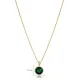 Round Emerald CZ Sterling Silver Necklace Round Emerald CZ Sterling Silver Necklace