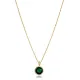Round Emerald CZ Sterling Silver Necklace Round Emerald CZ Sterling Silver Necklace