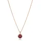 Round Design Garnet CZ Stone Charm Necklace Round Design Garnet CZ Stone Charm Necklace