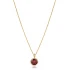 Round Garnet CZ 925 Sterling Silver Necklace
