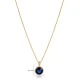 Round Sapphire CZ 925 Sterling Silver Necklace Round Sapphire CZ 925 Sterling Silver Necklace