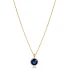 Round Sapphire CZ 925 Sterling Silver Necklace