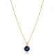 Round Sapphire CZ 925 Sterling Silver Necklace Round Sapphire CZ 925 Sterling Silver Necklace