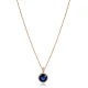 Round Sapphire CZ 925 Sterling Silver Necklace Round Sapphire CZ 925 Sterling Silver Necklace