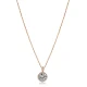 Round White CZ 925 Sterling Silver Necklace
