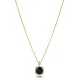 Square Shape Round Black CZ Sterling Silver Necklace Square Shape Round Black CZ Sterling Silver Necklace
