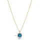 Square Shape Round Aquamarine Sterling Silver Necklace Square Shape Round Aquamarine Sterling Silver Necklace