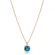 Square Shape Round Aquamarine Sterling Silver Necklace Square Shape Round Aquamarine Sterling Silver Necklace