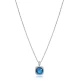 Square Shape Round Aquamarine Sterling Silver Necklace Square Shape Round Aquamarine Sterling Silver Necklace