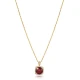 Square Shape Round Garnet CZ Sterling Silver Necklace | 925 Sterling Silver Wholesale | Sade Silver Square Shape Round Garnet CZ Sterling Silver Necklace - Sade 925 Silver Jewelry