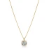 Square Shape Round White CZ Sterling Silver Necklace