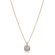 Square Shape Round White CZ Sterling Silver Necklace Square Shape Round White CZ Sterling Silver Necklace