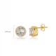 Round White CZ 925 Sterling Silver Earrings Round White CZ 925 Sterling Silver Earrings