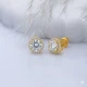 Round White CZ 925 Sterling Silver Earrings Round White CZ 925 Sterling Silver Earrings