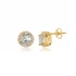 Round White CZ 925 Sterling Silver Earrings