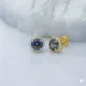 Round Mystic Topaz 925 Sterling Silver Earrings Round Mystic Topaz 925 Sterling Silver Earrings