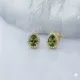 Pear Peridot CZ 925 Sterling Silver Earrings Pear Peridot CZ 925 Sterling Silver Earrings