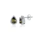 Pear Peridot CZ 925 Sterling Silver Earrings Pear Peridot CZ 925 Sterling Silver Earrings