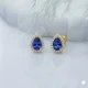 Pear Sapphire CZ 925 Sterling Silver Earrings Pear Sapphire CZ 925 Sterling Silver Earrings