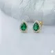 Pear Emerald CZ 925 Sterling Silver Earrings Pear Emerald CZ 925 Sterling Silver Earrings