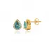 Pear Aquamarine CZ 925 Sterling Silver Earrings