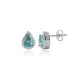 Pear Aquamarine CZ 925 Sterling Silver Earrings Pear Aquamarine CZ 925 Sterling Silver Earrings