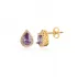 Pear Amethyst CZ 925 Sterling Silver Earrings
