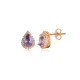 Pear Amethyst CZ 925 Sterling Silver Earrings Pear Amethyst CZ 925 Sterling Silver Earrings