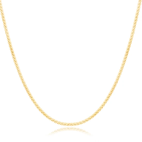 Thin Serpentine Chain 1.6mm Sterling Silver Necklace Thin Serpentine Chain 1.6mm Sterling Silver Necklace