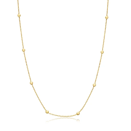 Plain Ball Chain 45 5 Cm 925 Sterling Silver Necklace