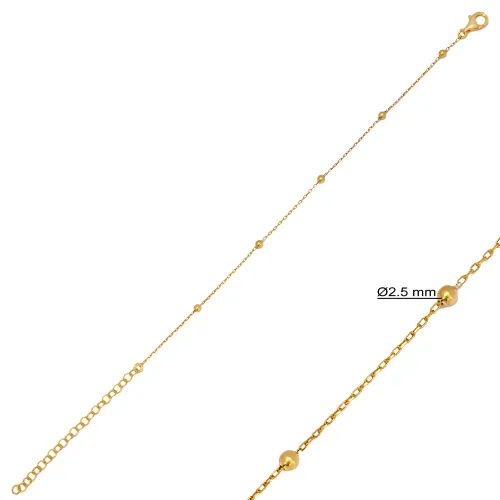 Plain Ball Chain 925 Sterling Silver Bracelet Plain Ball Chain 925 Sterling Silver Bracelet