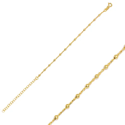 Minimal Ball Chain 925 Sterling Silver Bracelet